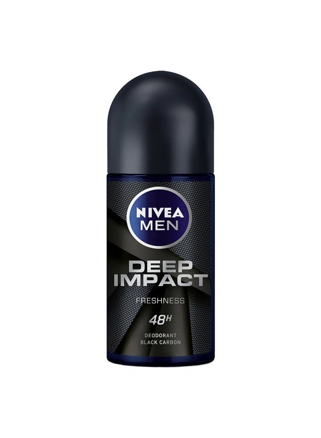 NIVEA MEN Deep Impact Freshness Deodorant Roll-on - For MEN, 50ml (Pack of 3) - Image 2